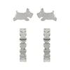 Radley Silver Plated Leaping Dog Earring Set