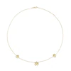 9ct Yellow Gold Cubic Zirconia Flower Station Necklace 3 9ct Yellow Gold Cubic Zirconia Flower Station Necklace