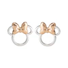 Disney Rose Gold Plated Sterling Silver Minnie Mouse Stud Earrings
