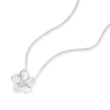 Sterling Silver Cubic Zirconia Cherry Blossom Necklace