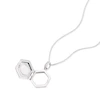 Sterling Cubic Zirconia Hexagon Locket 3 Sterling Cubic Zirconia Hexagon Locket