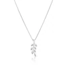 Sterling Silver 0.05ct Diamond Leaf Pendant