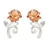 Disney Beauty & The Beast Rose Gold Plated Sterling Silver Earrings