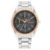 Tommy Hilfiger Men's Black Dial Tyler Stainless Steel Watch