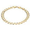 9ct Yellow Gold Solid 8" Curb Chain Bracelet