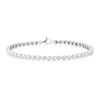 Sterling Silver 0.10ct Illusion Set Diamond Round Bracelet