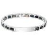 Stainless Steel Black Link ID Bracelet