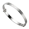 Children's Sterling Silver Heart & Flower Expander Bangle
