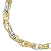 9ct Two-Tone Gold Contrasting Link Chain Bracelet
