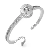 Guess Rhodium Plated Crystal Bangle