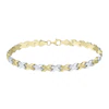 9ct Two-Tone Gold Matt & Polished Bracelet 3 9ct Two-Tone Gold Matt & Polished Bracelet
