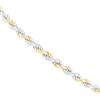 9ct Yellow & White Gold 8" Rope Chain Bracelet