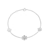 Sterling Silver 0.08ct Diamond Flower Bracelet