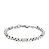 Fossil All Stacked Up Men's Two-Tone Steel Chain Bracelet