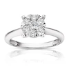 Engagement Ring 9ct White Gold Cluster 0.50ct Diamond Ring