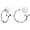 Calvin Klein Stainless Steel Pearl Bubbly 3/4 Hoop Earrings