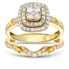 Engagement Ring Perfect Fit 9ct Yellow Gold Total Bridal 0.66ct Diamond Ring