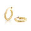 9ct Yellow Gold Sparkle 10mm Hoop Earrings