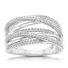 Sterling Silver 0.33ct Diamond Wrap Half Eternity Ring