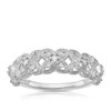 9ct White Gold Floral Half Eternity 0.12ct Diamond Ring