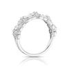 9ct White Gold Floral Half Eternity 0.12ct Diamond Ring 4 9ct White Gold Floral Half Eternity 0.12ct Diamond Ring