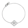 Sterling Silver Cubic Zirconia Quatrefoil Bracelet