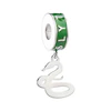 Harry Potter Sterling Silver Green Enamel Slytherin Slider Charm
