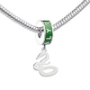 Harry Potter Sterling Silver Green Enamel Slytherin Slider Charm 3 Harry Potter Sterling Silver Green Enamel Slytherin Slider Charm