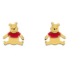 Disney Gold Plated Sterling Silver Winnie The Pooh Stud Earrings