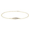 9ct Yellow Gold Diamond Large Curve Chain Bracelet