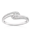 Engagement Ring 9ct White Gold Illusion Set 0.15ct Diamond Ring