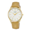Lorus Ladies' 32mm White Dial Tan Leather Strap Watch