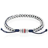 Tommy Hilfiger Men's Stainless Steel & Navy Nylon Adjustable Bracelet