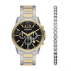 Armani Exchange Men's Chronograph Stainless Steel Watch & Link Bracelet Set