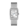 Fossil Carraway Men's White Rectangular Dial Stainless Steel Bracelet Watch