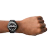 Armani Exchange Men's Black Stainless Steel Watch & Leather Bracelet Gift Set 5 Armani Exchange Men's Black Stainless Steel Watch & Leather Bracelet Gift Set