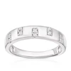 9ct White Gold 0.10ct Diamond Round Cut Wedding Band
