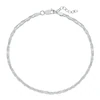 Sterling Silver Twisted Double Chain Anklet