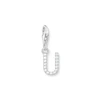 Thomas Sabo Ladies' Sterling Silver Cubic Zirconia Charm Pendant Letter U