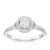 Engagement Ring 9ct White Gold Illusion Set Halo 0.25ct Diamond Ring