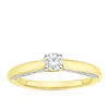 Engagement Ring The Forever Diamond 9ct Yellow Gold Solitaire 0.50ct Diamond Ring