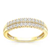 9ct Yellow Gold Double Row Eternity 0.33ct Diamond Ring