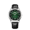 Rotary Cambridge Green Dial Black Leather Strap Watch