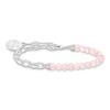 Thomas Sabo Ladies' Sterling SilverRose Quartz Beaded Bracelet