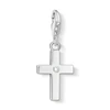 Thomas Sabo Ladies' Sterling Silver Cubic Zirconia Cross Charm Pendant