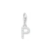 Thomas Sabo Ladies' Sterling Silver Cubic Zirconia Charm Pendant Letter P