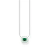 Thomas Sabo Ladies' Sterling Silver Enamel & Glass-Ceramic Stone Necklace