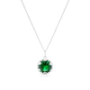 Green Heart Chakra Sterling Silver Pendant Necklace