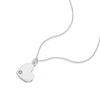 Children's Sterling Silver June Clear Crystal Heart Pendant Necklace 3 Children's Sterling Silver June Clear Crystal Heart Pendant Necklace