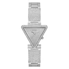 Guess Fame Ladies' Triangle Crystal Dial Silver Tone Stainless Steel Watch